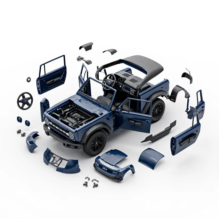 Automotive TPO PP compound applications — Ford Bronco exploded view